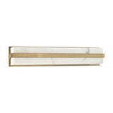 Azura LED Vanity 24", Aged Brass and Alabaster
