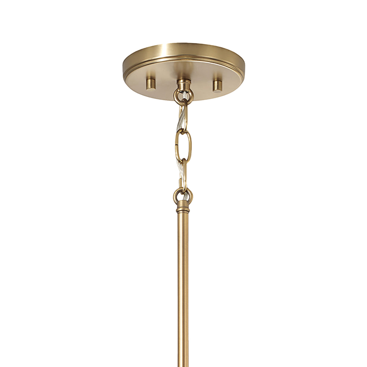Evora Pendant 20", Aged Brass and Opal Glass