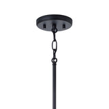 Evora Pendant 20", Matte Black and Opal Glass