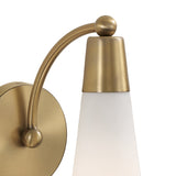 Ethel Wall Sconce 13", Aged Brass and Opal Glass