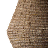 Esmara Pendant 20", Natural Wooden Beads and Matte Brass