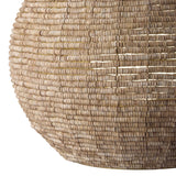 Esmara Pendant 24", Natural Wooden Beads and Matte Brass