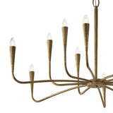 Myra 12 Light Chandelier 46", Artisan Brass