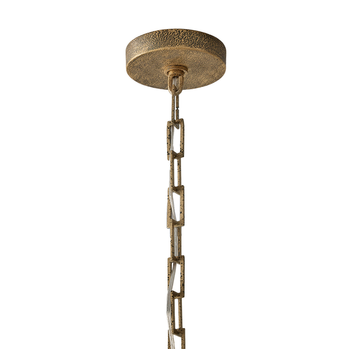 Myra 6 Light Chandelier 39", Artisan Brass