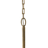 Myra 6 Light Chandelier 39", Artisan Brass