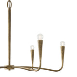 Myra 6 Light Chandelier 39", Artisan Brass