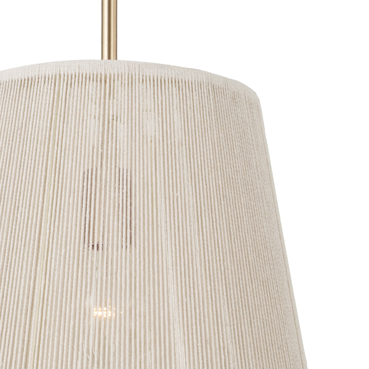 Malou Conical Pendant 12", Natural Rope and Matte Brass