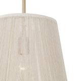 Malou Conical Pendant 12", Natural Rope and Matte Brass