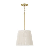 Malou Conical Pendant 12", Natural Rope and Matte Brass
