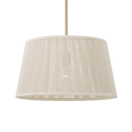 Malou Conical Pendant 18", Natural Rope and Matte Brass