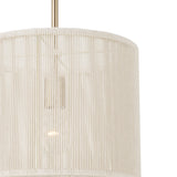 Malou Drum Pendant 12", Natural Rope and Matte Brass