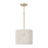Malou Drum Pendant 12", Natural Rope and Matte Brass