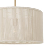 Malou Drum Pendant 18", Natural Rope and Matte Brass