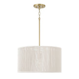 Malou Drum Pendant 18", Natural Rope and Matte Brass