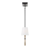 Gerald Linear Chandelier 48", Matte Black and Hammered Brass