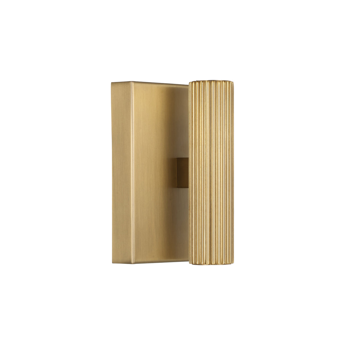 Simeon Small LED Wall Sconce 6", Aged Brass