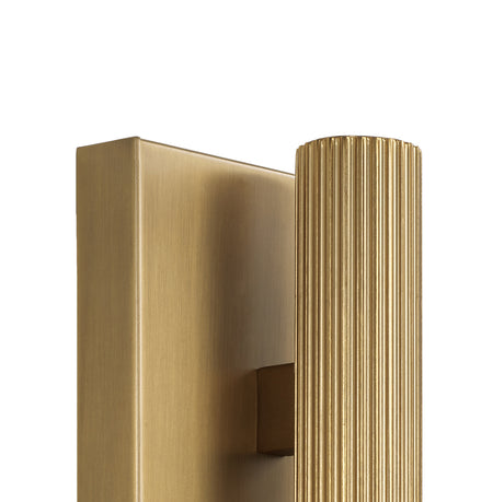 Simeon Small LED Wall Sconce 6", Aged Brass