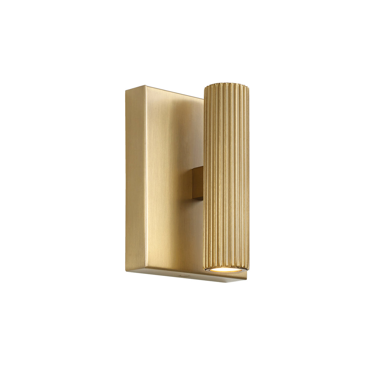 Simeon Small LED Wall Sconce 6", Aged Brass