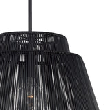 Luma 1 Light Outdoor Pendant 23", Black