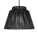Luma 1 Light Outdoor Pendant 23", Black