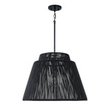 Luma 1 Light Outdoor Pendant 23", Black