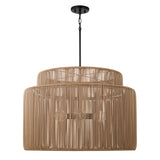 Luma 4 Light Outdoor Pendant 29", Sienna and Black