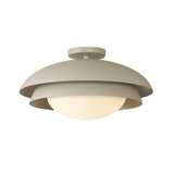 Ruperto Semi-Flush 18", Taupe and Opal Glass