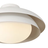 Ruperto Semi-Flush 18", Matte White and Opal Glass
