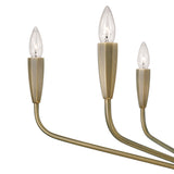 Rinaldo 6 Light Chandelier 35", Brushed Antique Brass
