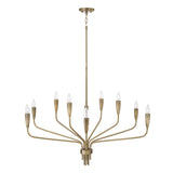 Rinaldo 10 Light Chandelier 41", Brushed Antique Brass
