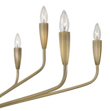 Rinaldo 10 Light Chandelier 41", Brushed Antique Brass