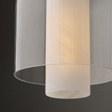 Raylin Pendant 12", Aged Brass, Alabaster and Clear Glass