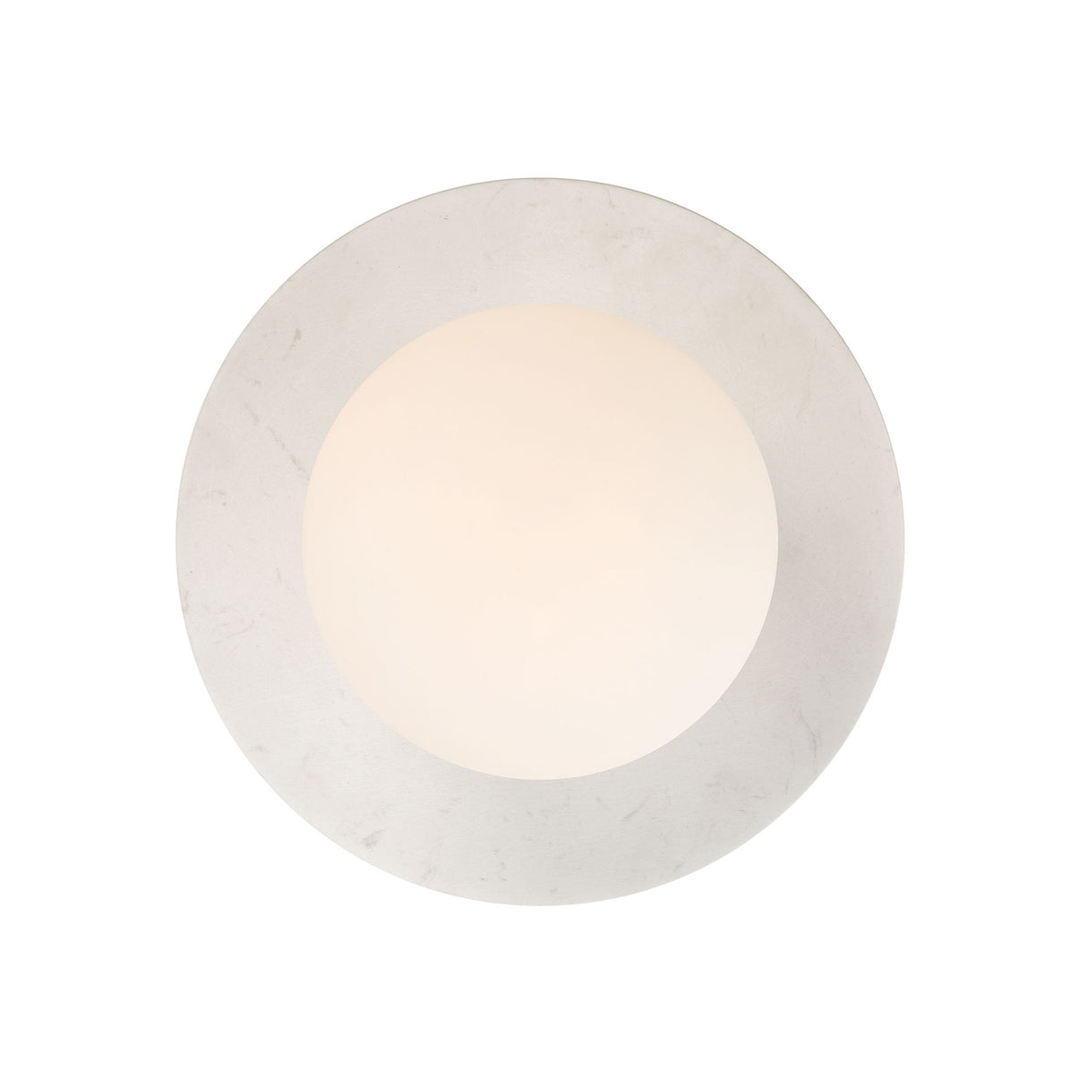 Araceli Medium LED Semi-Flush 12", Antique Brass and White Marble