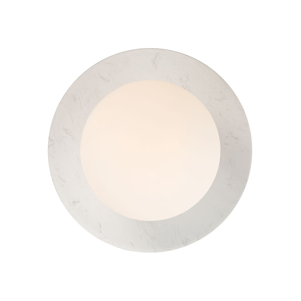 Araceli Large LED Semi-Flush 15", Antique Brass and White Marble