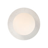 Araceli Large LED Semi-Flush 15", Antique Brass and White Marble