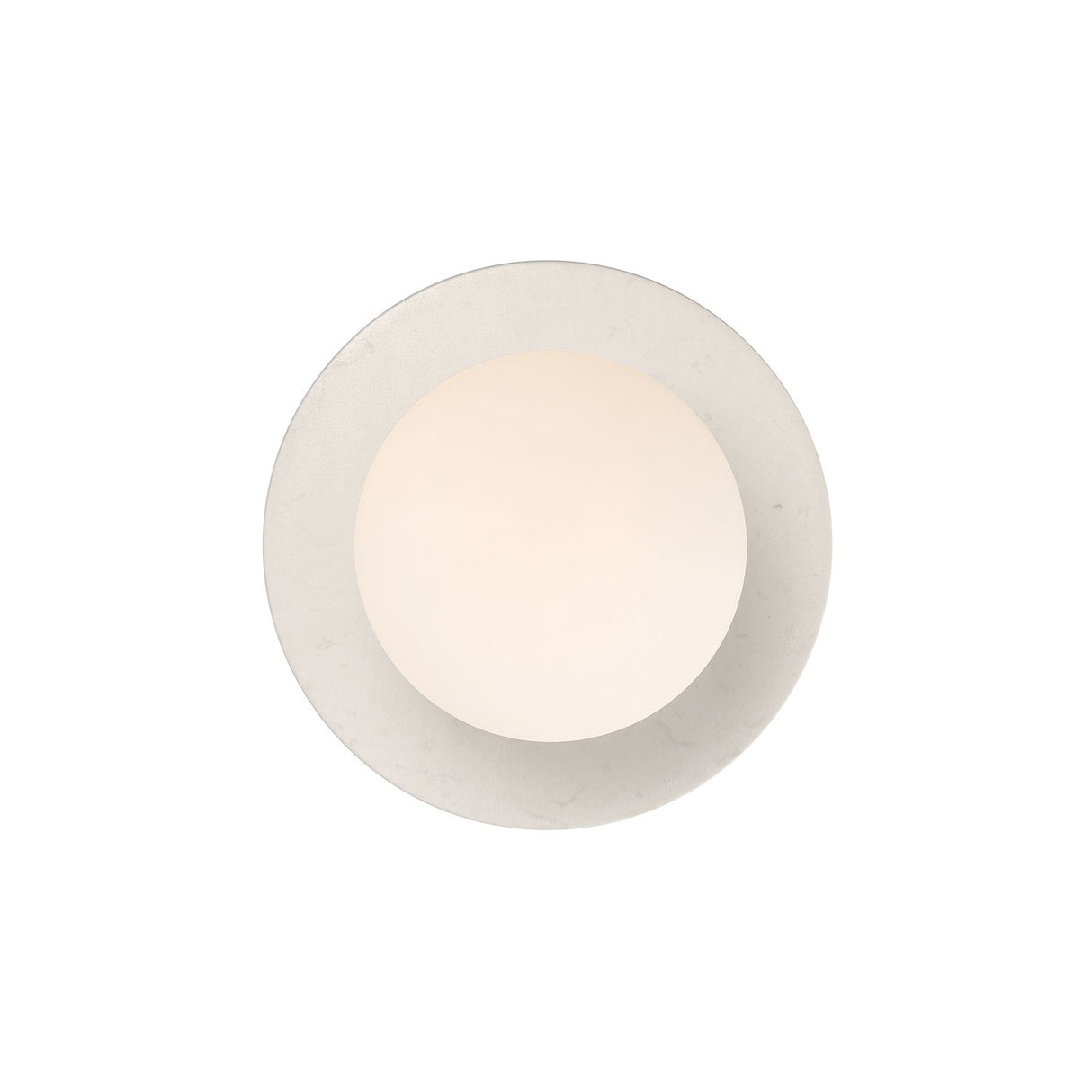 Araceli Small LED Semi-Flush 8", Antique Brass and White Marble