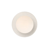Araceli Small LED Semi-Flush 8", Antique Brass and White Marble