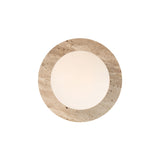 Araceli Small LED Semi-Flush 8", Matte Black and Travertine