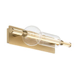 Latimer LED Vanity Light 26", Brass and Clear Glass