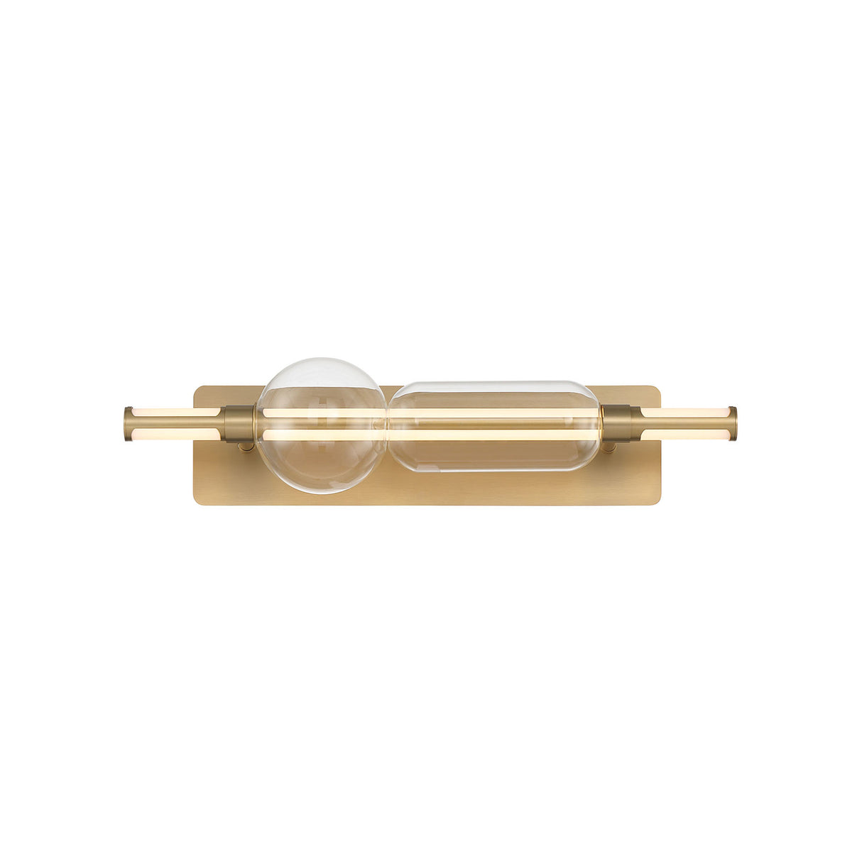 Latimer LED Vanity Light 26", Brass and Clear Glass