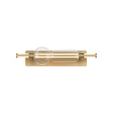 Latimer LED Vanity Light 26", Brass and Clear Glass