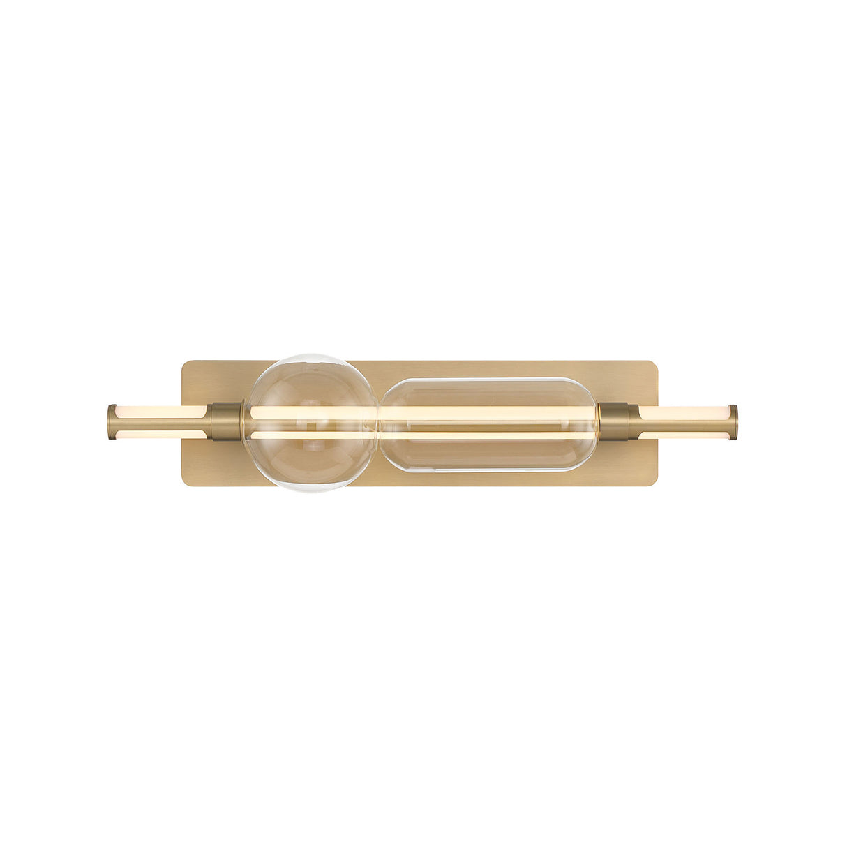 Latimer LED Vanity Light 26", Brass and Clear Glass