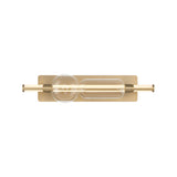 Latimer LED Vanity Light 26", Brass and Clear Glass