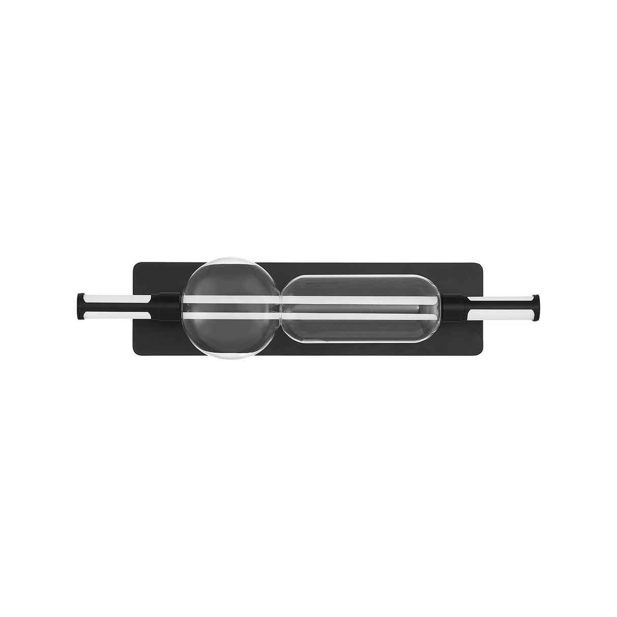 Latimer LED Vanity Light 26", Matte Black and Clear Glass