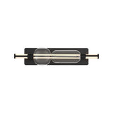 Latimer LED Vanity Light 26", Matte Black and Clear Glass