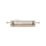 Latimer LED Vanity Light 26", Satin Nickel and Clear Glass
