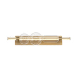 Latimer LED Vanity Light 34", Brass and Clear Glass