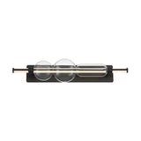 Latimer LED Vanity Light 34", Matte Black and Clear Glass