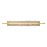 Latimer LED Vanity Light 40", Brass and Clear Glass