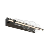 Latimer LED Vanity Light 40", Matte Black and Clear Glass